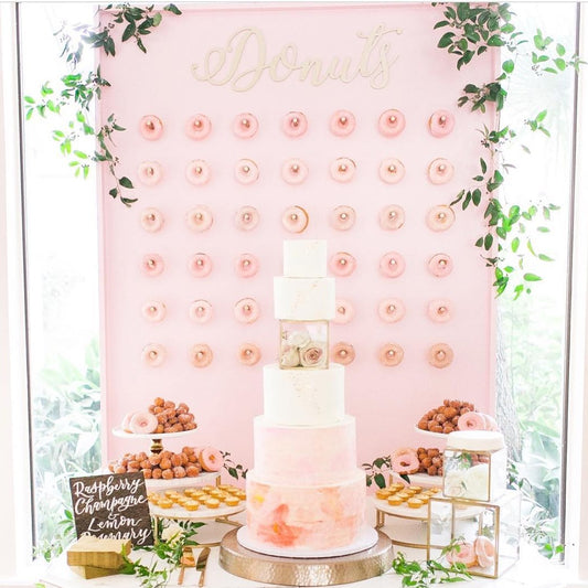 donut wall for wedding backdrop east coast florida